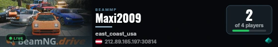 Maxi2009 live status badge