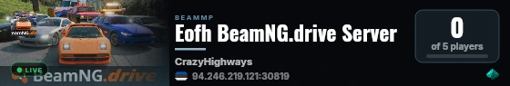 Eofh BeamNG.drive Server live status badge