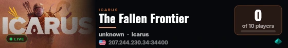 The Fallen Frontier live status badge