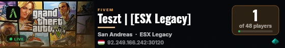 Teszt | [ESX Legacy] live status badge
