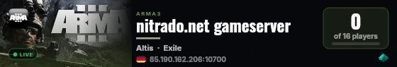 nitrado.net gameserver live status badge
