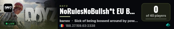 NoRulesNoBullsh*t EU Banov Vanilla+ 1PP discord:nTnyWpt4cq live status badge