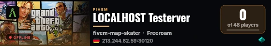 LOCALHOST Testerver live status badge