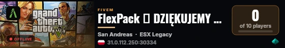 FlexPack ◆ DZIĘKUJEMY ZA ZAUFANIE ◆  POWODZENIA Z PROJEKTEM! ◆ discord.gg/flexscripts live status badge