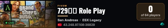 729岸线 Role Play live status badge