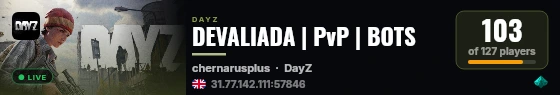 DEVALIADA | PvP | BOTS live status badge