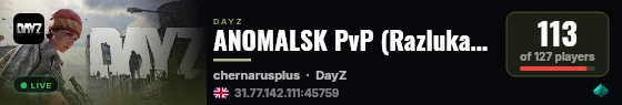 ANOMALSK PvP (Razluka) The Expendables DayZ by Dr.Day live status badge