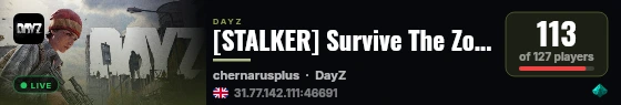[STALKER] Survive The Zone [Pokaify] [CHERNO] PvP live status badge