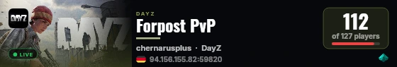 Forpost PvP live status badge