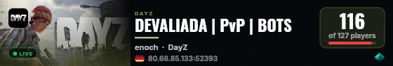 DEVALIADA | PvP | BOTS live status badge
