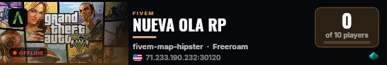 NUEVA OLA RP live status badge