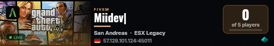Miidev| live status badge