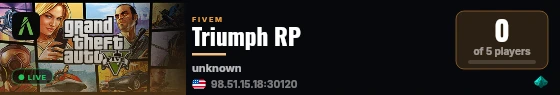 Triumph RP live status badge