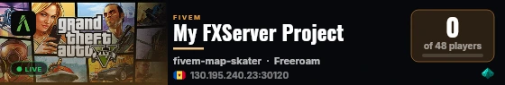 My FXServer Project live status badge
