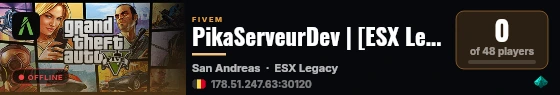 PikaServeurDev | [ESX Legacy] live status badge