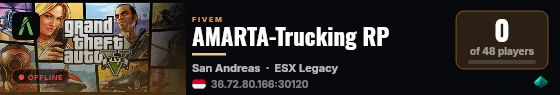 AMARTA-Trucking RP live status badge