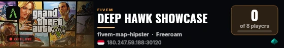 DEEP HAWK SHOWCASE live status badge