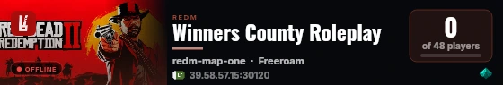 Winners County Roleplay live status badge