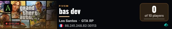 bas dev live status badge