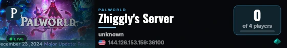 Zhiggly's Server live status badge