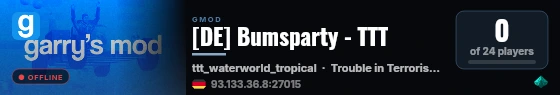 [DE] Bumsparty - TTT live status badge
