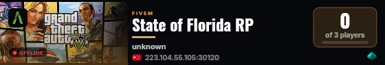 State of Florida RP live status badge