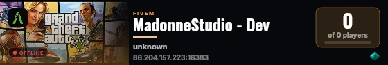 MadonneStudio - Dev live status badge