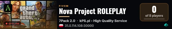 Nova Project ROLEPLAY live status badge