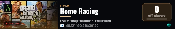 Home Racing live status badge