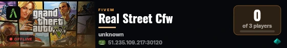 Real Street Cfw  live status badge