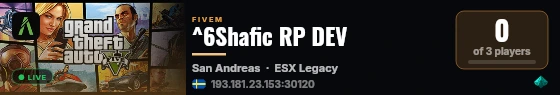 ^6Shafic RP DEV live status badge