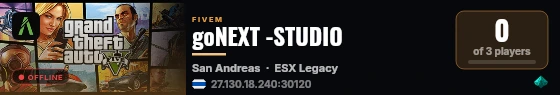 goNEXT -STUDIO live status badge
