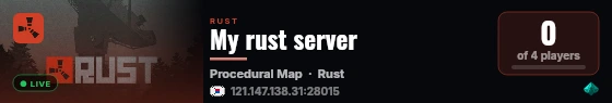 My rust server live status badge