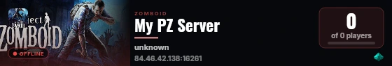 My PZ Server live status badge