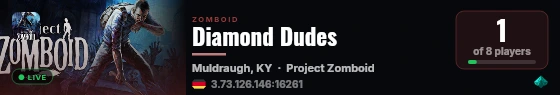 Diamond Dudes live status badge