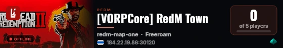 [VORPCore] RedM Town live status badge