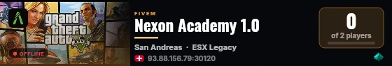 Nexon Academy 1.0 live status badge