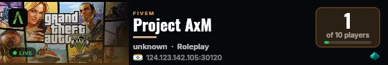 Project AxM live status badge