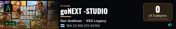 goNEXT -STUDIO live status badge