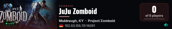 JuJu Zomboid live status badge