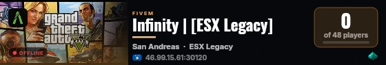 Infinity | [ESX Legacy] live status badge