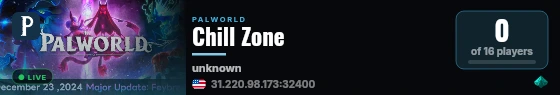 Chill Zone live status badge