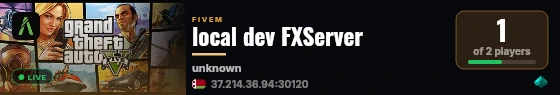 local dev FXServer live status badge