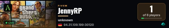 JennyRP live status badge