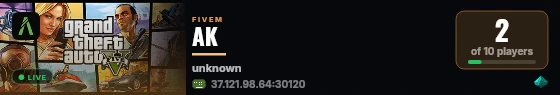 AK live status badge
