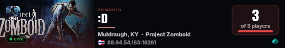 :D live status badge