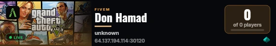 Don Hamad live status badge