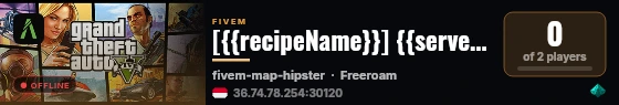 [{{recipeName}}] {{serverName}} live status badge