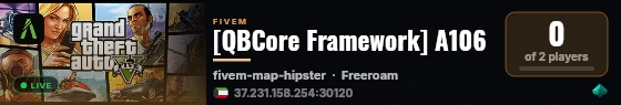 [QBCore Framework] A106 live status badge