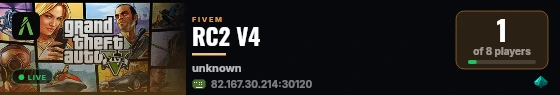 RC2 V4 live status badge